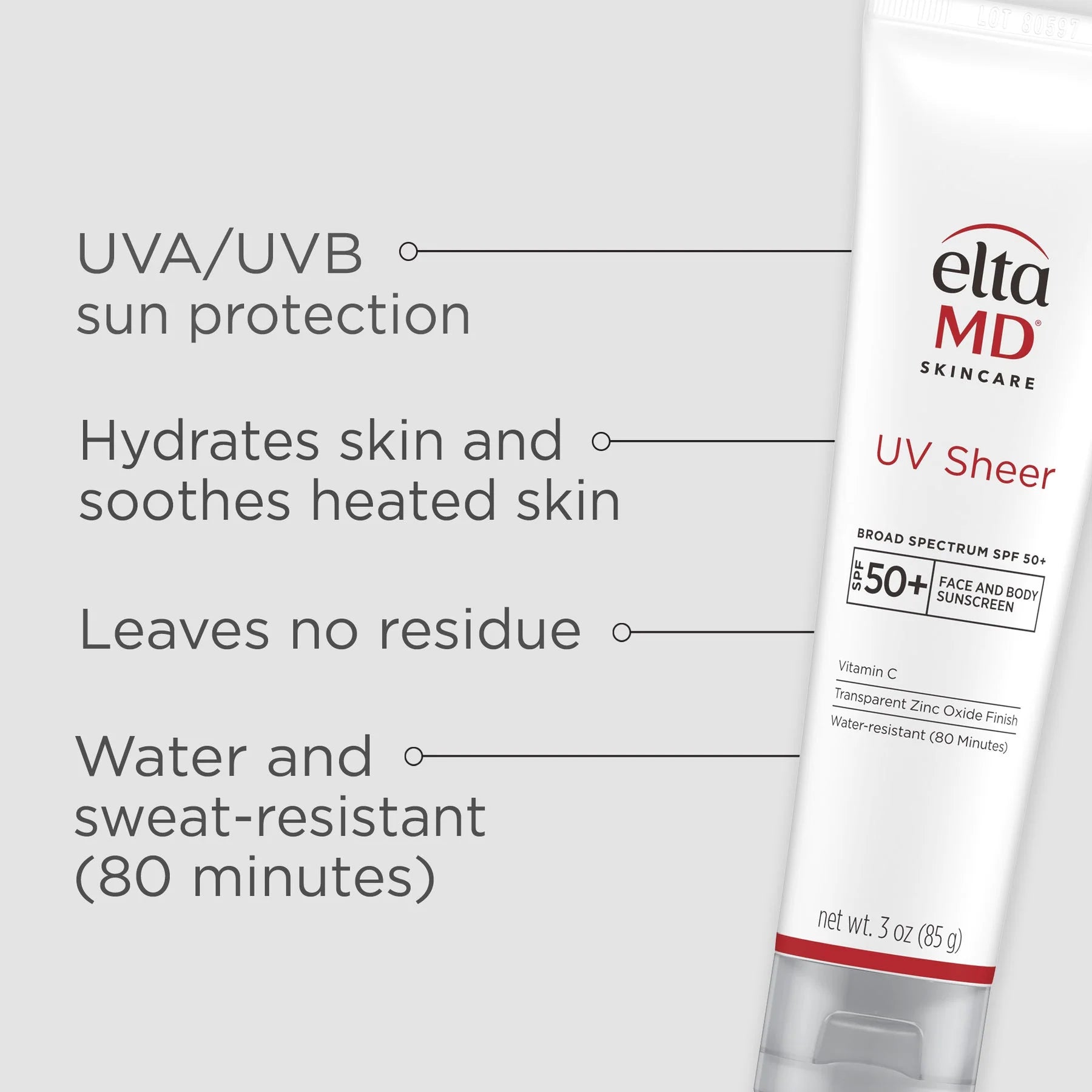 UV SHEER BROAD-SPECTRUM SPF50+ FACE & BODY 3oz